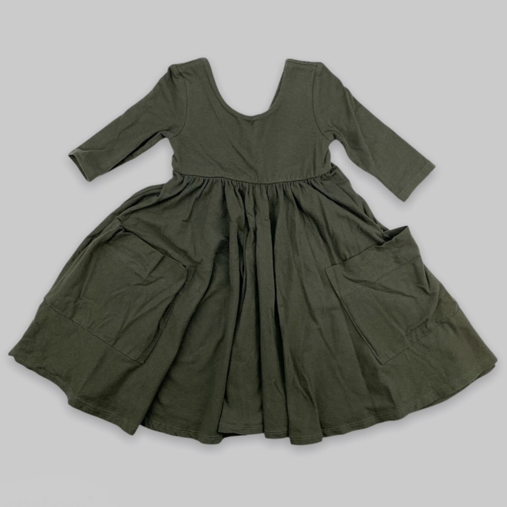 Remie Girl pocket twirl 3/4 sleeve dress *NWT